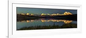 Panoramic view of Mount Denali, previously known as McKinley from Wonder Lake, Denali National P...-null-Framed Photographic Print