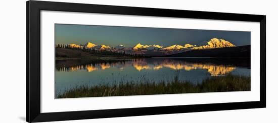 Panoramic view of Mount Denali, previously known as McKinley from Wonder Lake, Denali National P...-null-Framed Photographic Print