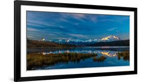 Panoramic view of Mount Denali, previously known as McKinley from Wonder Lake, Denali National P...-null-Framed Photographic Print