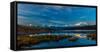 Panoramic view of Mount Denali, previously known as McKinley from Wonder Lake, Denali National P...-null-Framed Stretched Canvas