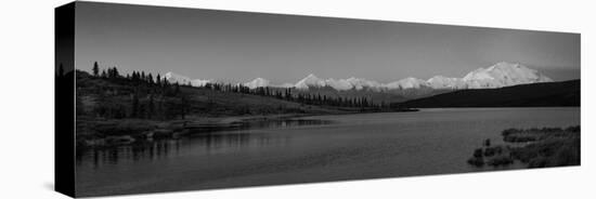 Panoramic view of Mount Denali, previously known as McKinley from Wonder Lake, Denali National P...-null-Stretched Canvas