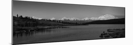 Panoramic view of Mount Denali, previously known as McKinley from Wonder Lake, Denali National P...-null-Mounted Photographic Print