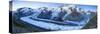 Panoramic view of Mount Rosa Massif and its glacier at dusk Zermatt Pennine Alps Canton of Valais S-ClickAlps-Stretched Canvas
