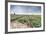 Panoramic View of Multi-Coloured Fields of Tulips and Windmills, Netherlands-Roberto Moiola-Framed Photographic Print