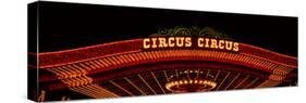 Panoramic View of Neon Lights of Circus Circus Casino, Las Vegas, Nv-null-Stretched Canvas