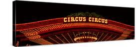 Panoramic View of Neon Lights of Circus Circus Casino, Las Vegas, Nv-null-Stretched Canvas