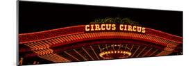 Panoramic View of Neon Lights of Circus Circus Casino, Las Vegas, Nv-null-Mounted Photographic Print