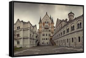 Panoramic View of Neuschwanstein Castle in Bavarian Alps, Germany-auris-Framed Stretched Canvas