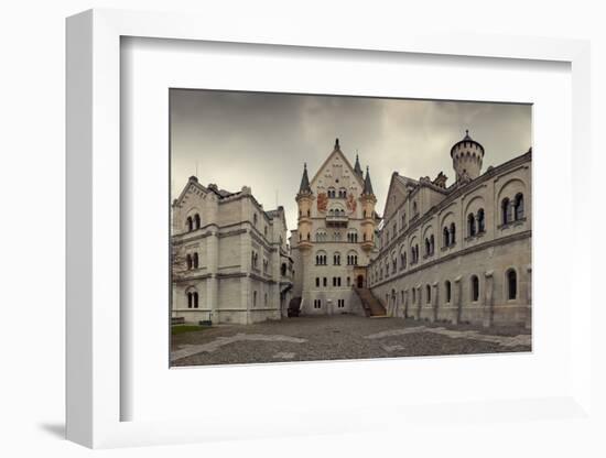 Panoramic View of Neuschwanstein Castle in Bavarian Alps, Germany-auris-Framed Photographic Print