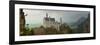 Panoramic View of Neuschwanstein Castle in Bavarian Alps, Germany-auris-Framed Photographic Print