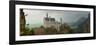 Panoramic View of Neuschwanstein Castle in Bavarian Alps, Germany-auris-Framed Photographic Print