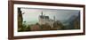 Panoramic View of Neuschwanstein Castle in Bavarian Alps, Germany-auris-Framed Photographic Print