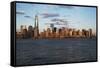 Panoramic View of New York City Skyline on Water Featuring One World Trade Center (1Wtc), Freedom T-Joseph Sohm-Framed Stretched Canvas