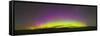 Panoramic View of Northern Lights on the Horizon, Saskatchewan, Canada-null-Framed Stretched Canvas