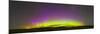 Panoramic View of Northern Lights on the Horizon, Saskatchewan, Canada-null-Mounted Photographic Print