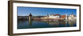 Panoramic View of Old Town Lucerne-George Oze-Framed Photographic Print