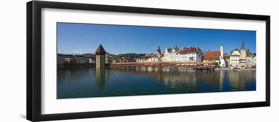 Panoramic View of Old Town Lucerne-George Oze-Framed Premium Photographic Print