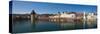 Panoramic View of Old Town Lucerne-George Oze-Stretched Canvas