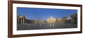 Panoramic View of Piazza San Pietro and St Peter's Basilica, the Vatican, Rome, Italy-Michele Falzone-Framed Photographic Print