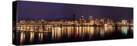 Panoramic View of Portland Waterfront, Oregon, USA-Brent Bergherm-Stretched Canvas