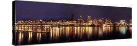 Panoramic View of Portland Waterfront, Oregon, USA-Brent Bergherm-Stretched Canvas