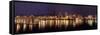 Panoramic View of Portland Waterfront, Oregon, USA-Brent Bergherm-Framed Stretched Canvas