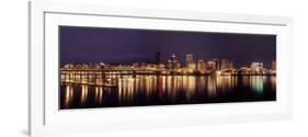 Panoramic View of Portland Waterfront, Oregon, USA-Brent Bergherm-Framed Photographic Print