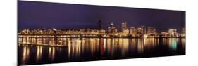 Panoramic View of Portland Waterfront, Oregon, USA-Brent Bergherm-Mounted Photographic Print