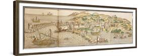 Panoramic View of Rhodes, 1486-Erhard Reuwich-Framed Premium Giclee Print