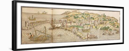 Panoramic View of Rhodes, 1486-Erhard Reuwich-Framed Premium Giclee Print