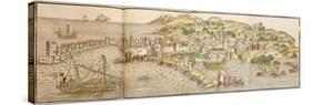 Panoramic View of Rhodes, 1486-Erhard Reuwich-Stretched Canvas