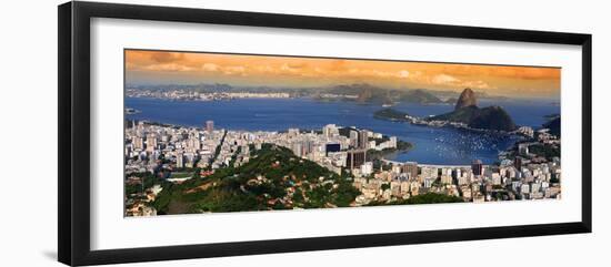 Panoramic View Of Rio De Janeiro, Brazil Landscape-SNEHITDESIGN-Framed Photographic Print