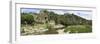 Panoramic View of River and Rocky Outcrops, Vogue, France-Mark Taylor-Framed Photographic Print