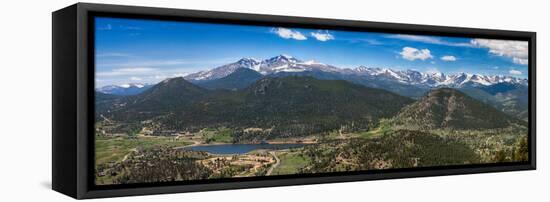 Panoramic View of Rocky Mountains from Prospect Mountain, Estes Park, Colorado, USA-Nataliya Hora-Framed Stretched Canvas