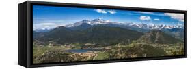 Panoramic View of Rocky Mountains from Prospect Mountain, Estes Park, Colorado, USA-Nataliya Hora-Framed Stretched Canvas