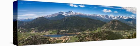 Panoramic View of Rocky Mountains from Prospect Mountain, Estes Park, Colorado, USA-Nataliya Hora-Stretched Canvas