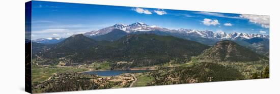 Panoramic View of Rocky Mountains from Prospect Mountain, Estes Park, Colorado, USA-Nataliya Hora-Stretched Canvas