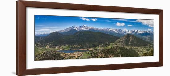 Panoramic View of Rocky Mountains from Prospect Mountain, Estes Park, Colorado, USA-Nataliya Hora-Framed Photographic Print