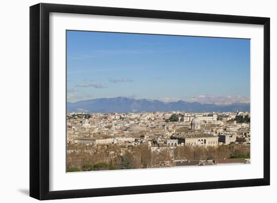 Panoramic View of Rome from Gianicolo, the Janiculum Hill, Rome, Italy-null-Framed Giclee Print