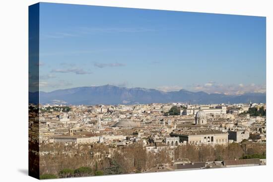 Panoramic View of Rome from Gianicolo, the Janiculum Hill, Rome, Italy-null-Stretched Canvas