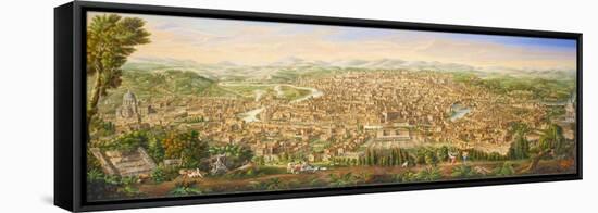 Panoramic View of Rome from the Janiculum Hill, 1800-25-Antonio Testa-Framed Stretched Canvas