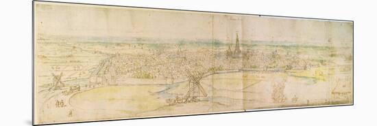 Panoramic View of S'Hertogenbosch, C.1545-50-Anthonis van den Wyngaerde-Mounted Premium Giclee Print