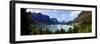 Panoramic View of Saint Mary Lake, West Glacier 'Going to Sun Road', Montana, USA-null-Framed Photographic Print