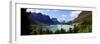 Panoramic View of Saint Mary Lake, West Glacier 'Going to Sun Road', Montana, USA-null-Framed Photographic Print