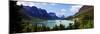 Panoramic View of Saint Mary Lake, West Glacier 'Going to Sun Road', Montana, USA-null-Mounted Photographic Print