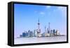 Panoramic View of Shanghai Skyline, China-Zoom-zoom-Framed Stretched Canvas