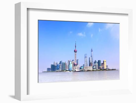 Panoramic View of Shanghai Skyline, China-Zoom-zoom-Framed Photographic Print