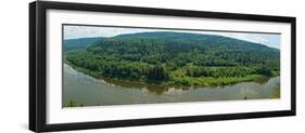 Panoramic View of Siberian Taiga Landscape at Summer-viczast-Framed Photographic Print