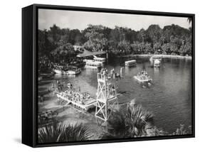 Panoramic View of Silver Springs, Florida-null-Framed Stretched Canvas