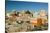 Panoramic view of skyline and downtown El Paso Texas, border town to Juarez, Mexico-null-Stretched Canvas